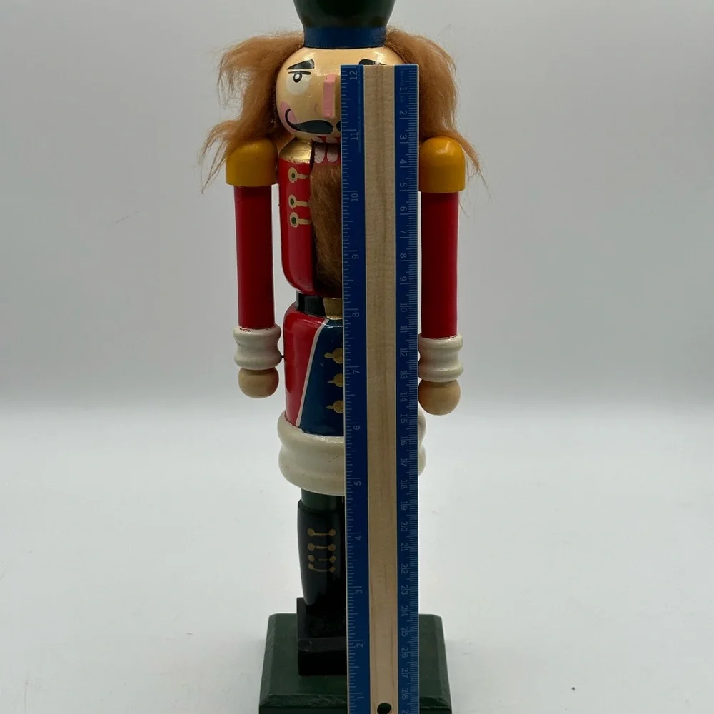 Holiday Christmas Police Soldier Guard Figure Nutcracker Ballet Wooded Stand 14”